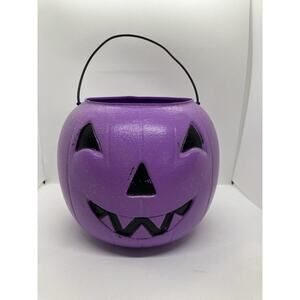 General Foam Plastics USA Halloween Purple Glitter Pumpkin Candy Tote